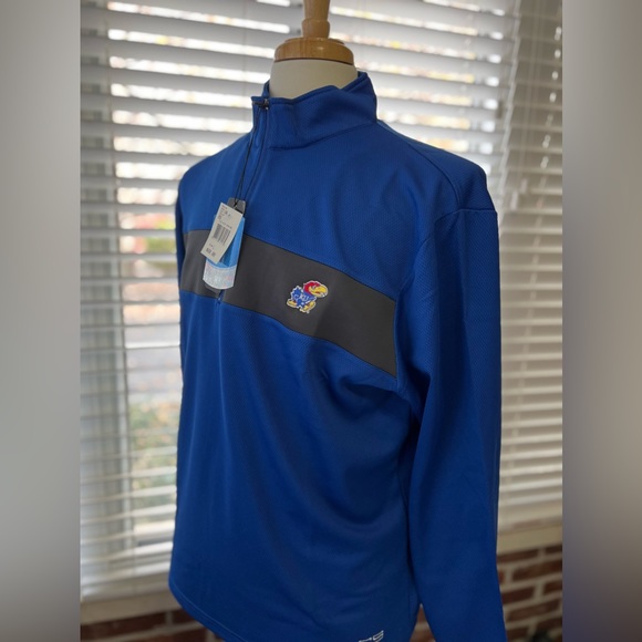 Kansas Jayhawks 1/4 zip Long Sleeve Pull Over brand new with tags. - Picture 8 of 10